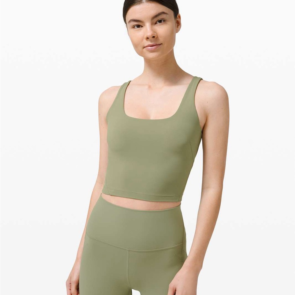 Lululemon Nulu Fold Tight Crop Yoga Tank Top
Rosemary Green